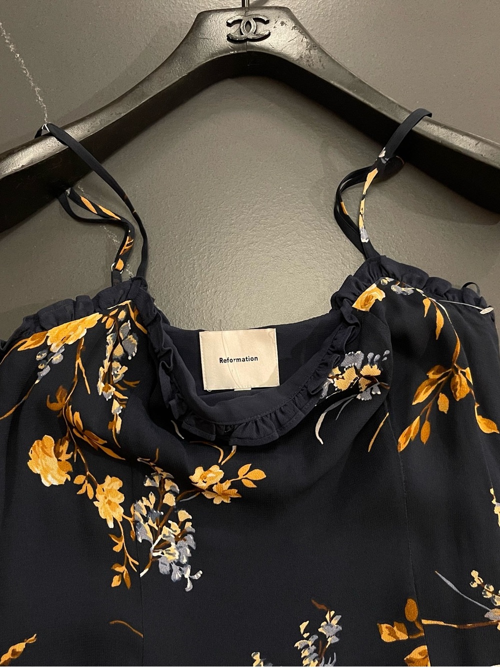 NEW REFORMATION Lilibet Dress in Navy Size 12 - Picture 12 of 13
